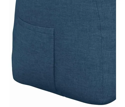 Atpakaļ Spilvens Zila 140 X 24 X 50 Cm Audums Vidaxl