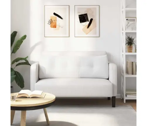 Atpakaļ Spilvens Balts 140 X 24 X 50 Cm Audums Vidaxl