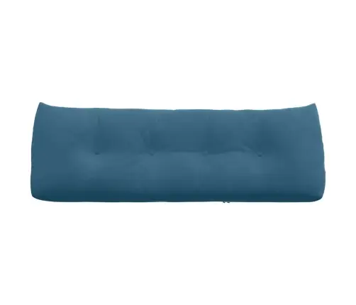 Atpakaļ Spilvens Zila 140 X 24 X 50 Cm Samts Vidaxl