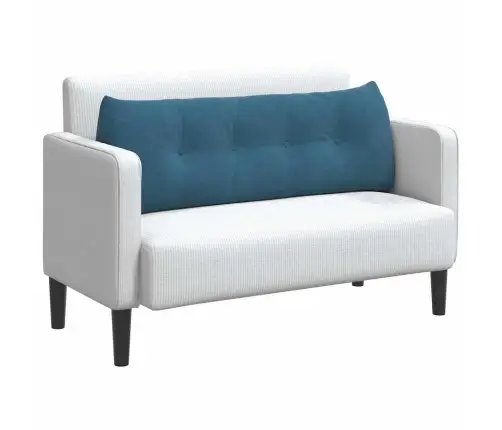 Atpakaļ Spilvens Zila 140 X 24 X 50 Cm Samts Vidaxl