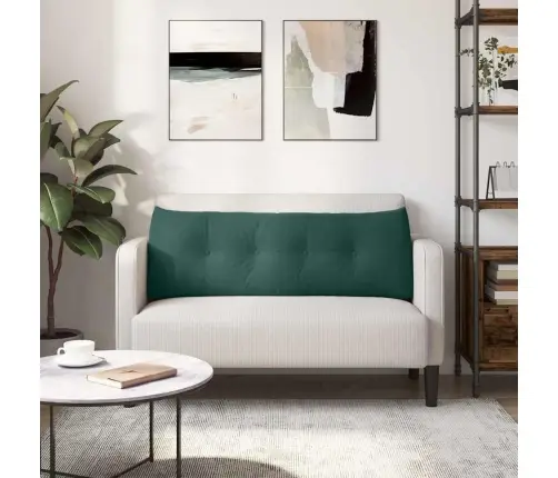 Atpakaļ Spilvens Tumši Zaļš 140 X 24 X 50 Cm Samts Vidaxl