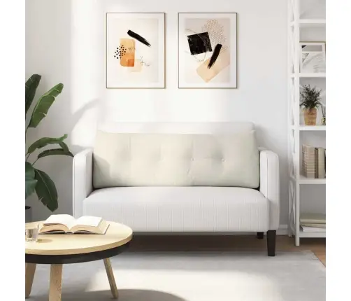 Atpakaļ Spilvens Krēmkrāsa 140 X 24 X 50 Cm Samts Vidaxl