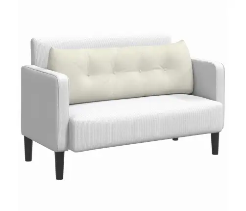 Atpakaļ Spilvens Krēmkrāsa 140 X 24 X 50 Cm Samts Vidaxl