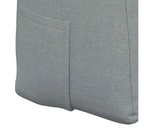 Atpakaļ Spilvens Gaiši Pelēks 160 X 24 X 50 Cm Audums Vidaxl