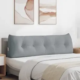 Atpakaļ Spilvens Gaiši Pelēks 160 X 24 X 50 Cm Audums Vidaxl