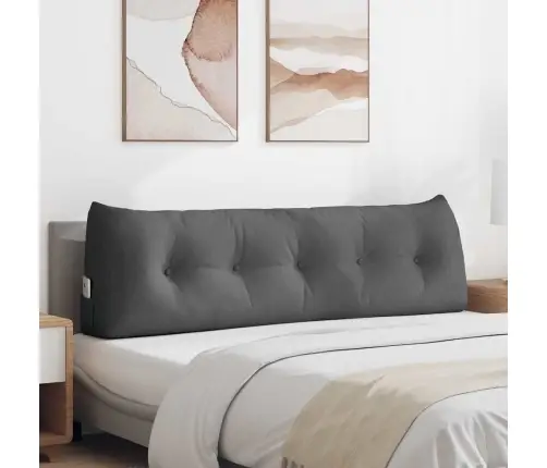 Atpakaļ Spilvens Tumši Pelēks 160 X 24 X 50 Cm Audums Vidaxl