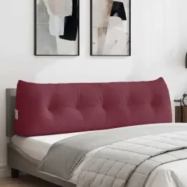 Atpakaļ Spilvens Vīna Sarkans 160 X 24 X 50 Cm Audums Vidaxl