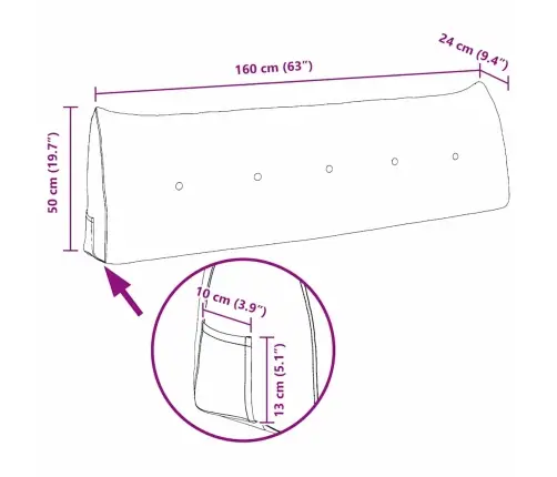 Apsaugos Pagalvė Šviesiai Žalia 160 X 24 X 50 Cm Audinys