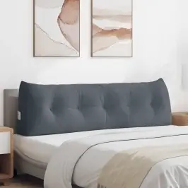 Atpakaļ Spilvens Tumši Pelēks 160 X 24 X 50 Cm Samts Vidaxl