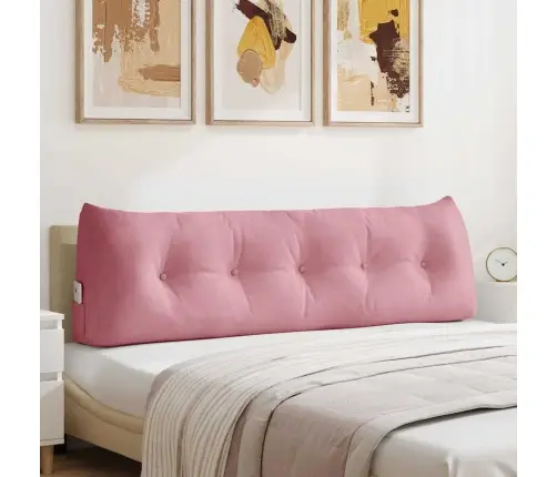 Atpakaļ Spilvens Rozā 160 X 24 X 50 Cm Samts Vidaxl