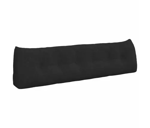 Atpakaļ Spilvens Melna 180 X 24 X 50 Cm Audums Vidaxl