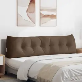 Atpakaļ Spilvens Brūna 180 X 24 X 50 Cm Audums Vidaxl