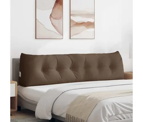 Atpakaļ Spilvens Brūna 180 X 24 X 50 Cm Audums Vidaxl