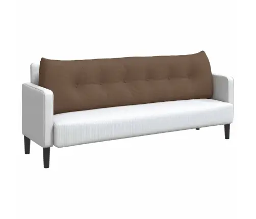 Atpakaļ Spilvens Brūna 180 X 24 X 50 Cm Audums Vidaxl