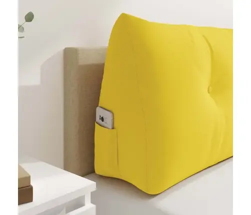 Atpakaļ Spilvens Gaiši Dzeltena 180 X 24 X 50 Cm Audums Vidaxl