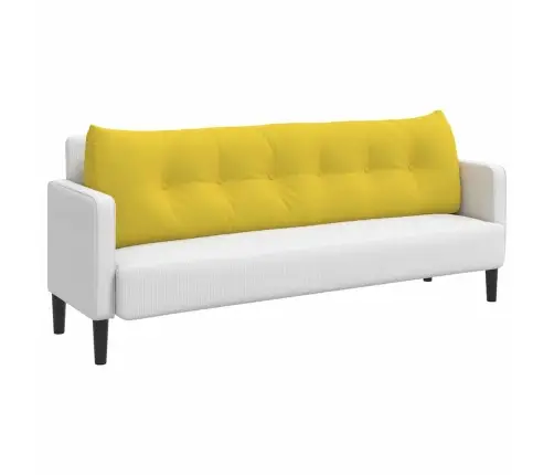 Atpakaļ Spilvens Gaiši Dzeltena 180 X 24 X 50 Cm Audums Vidaxl