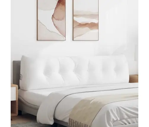 Atpakaļ Spilvens Balts 180 X 24 X 50 Cm Audums Vidaxl