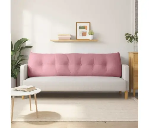 Atpakaļ Spilvens Rozā 180 X 24 X 50 Cm Samts Vidaxl