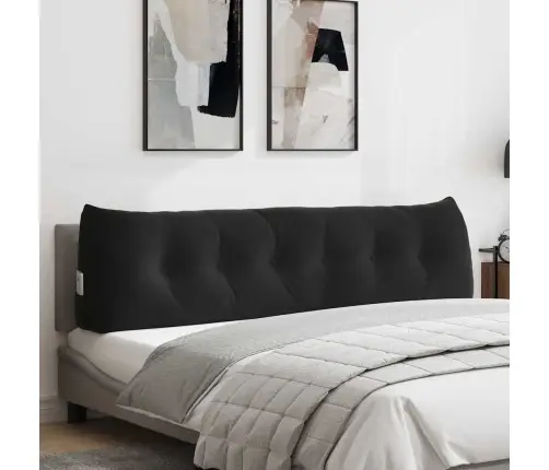 Seljatugi Padi Must 180 X 24 X 50 Cm Samet