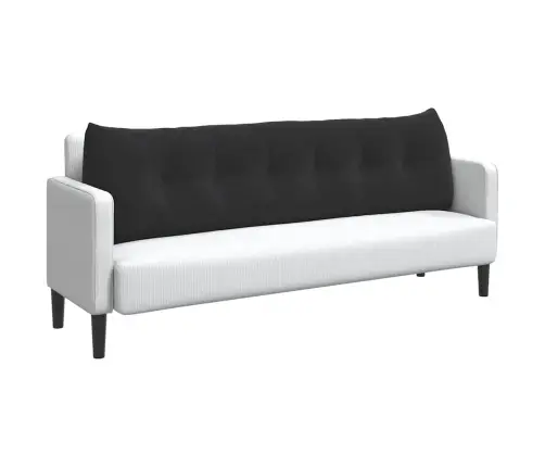 Seljatugi Padi Must 180 X 24 X 50 Cm Samet