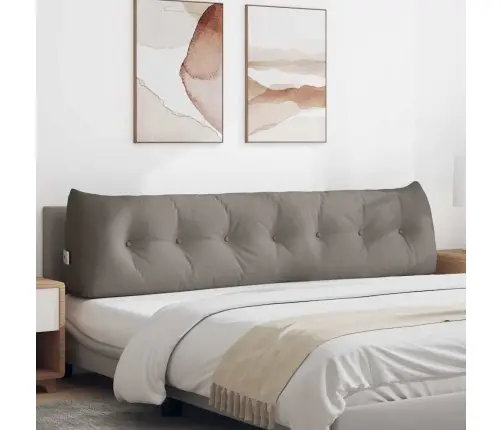 Atpakaļ Spilvens Pelēkbrūna 200 X 24 X 50 Cm Audums Vidaxl