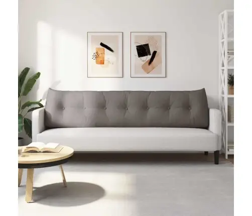 Atpakaļ Spilvens Pelēkbrūna 200 X 24 X 50 Cm Audums Vidaxl