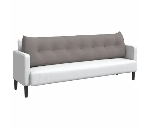 Atpakaļ Spilvens Pelēkbrūna 200 X 24 X 50 Cm Audums Vidaxl