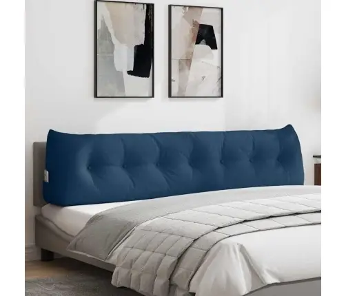 Atpakaļ Spilvens Zila 200 X 24 X 50 Cm Audums Vidaxl