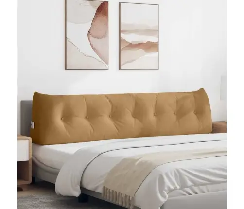 Atpakaļ Spilvens Brūna 200 X 24 X 50 Cm Samts Vidaxl