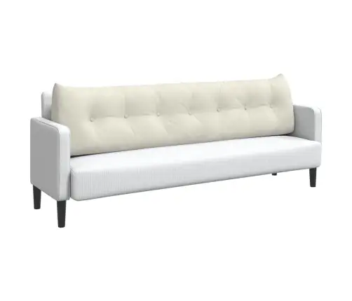 Atpakaļ Spilvens Krēmkrāsa 200 X 24 X 50 Cm Samts Vidaxl