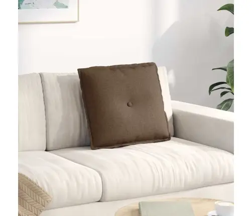 Atpakaļ Spilvens Brūna 50 X 19 X 45 Cm Audums Vidaxl