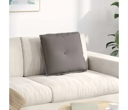 Atpakaļ Spilvens Pelēkbrūna 200 X 19 X 50 Cm Audums Vidaxl