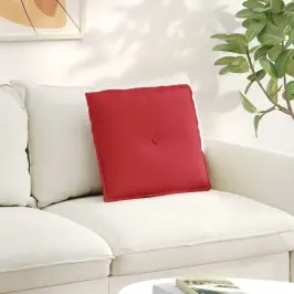 Atpakaļ Spilvens Sarkana 50 X 19 X 45 Cm Audums Vidaxl