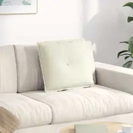 Atpakaļ Spilvens Krēmkrāsa 50 X 45 Cm Korduroja Audums Vidaxl