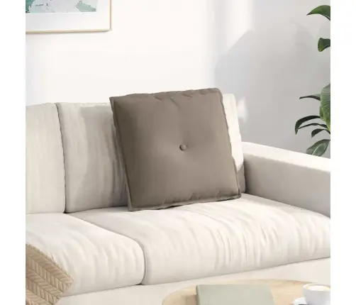 Atpakaļ Spilvens Pelēkbrūna 50 X 45 Cm Mikrofibra Vidaxl