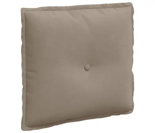 Atpakaļ Spilvens Pelēkbrūna 50 X 45 Cm Mikrofibra Vidaxl