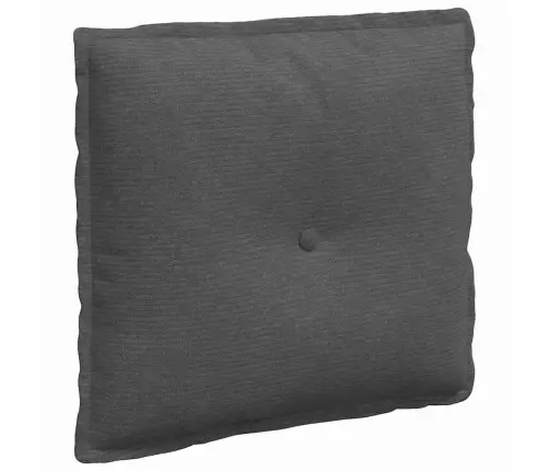 Atpakaļ Spilvens Tumši Pelēks 50 X 45 Cm Korduroja Audums Vidaxl