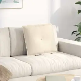 Atpakaļ Spilvens Krēmkrāsa 50 X 45 Cm Korduroja Audums Vidaxl