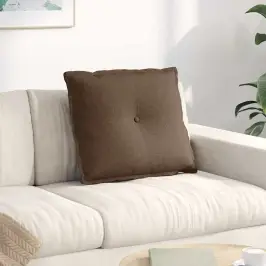 Atpakaļ Spilvens Brūna 60 X 19 X 50 Cm Audums Vidaxl