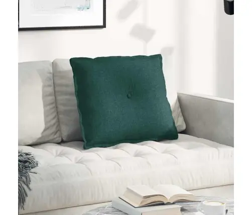 Atpakaļ Spilvens Tumši Zaļš 200 X 19 X 50 Cm Audums Vidaxl