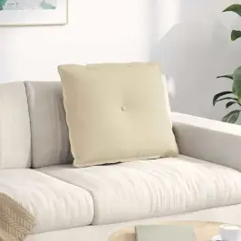 Atpakaļ Spilvens Krēmkrāsa 60 X 19 X 50 Cm Audums Vidaxl