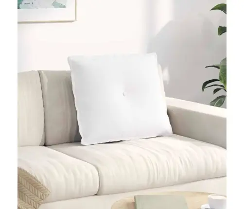 Atpakaļ Spilvens Balts 200 X 19 X 50 Cm Audums Vidaxl