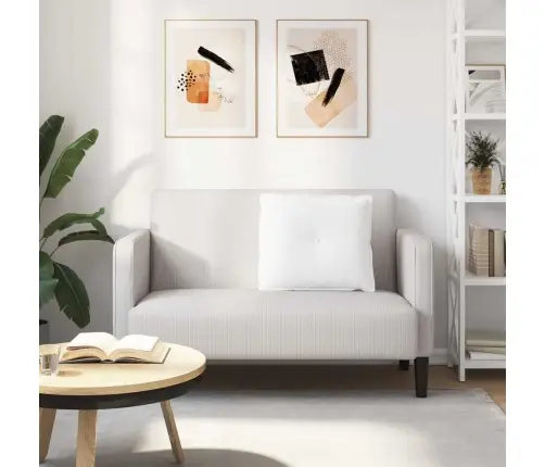 Atpakaļ Spilvens Balts 200 X 19 X 50 Cm Audums Vidaxl