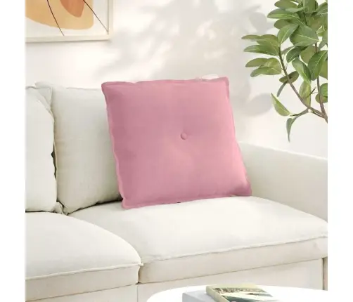 Atpakaļ Spilvens Rozā 60 X 50 Cm Korduroja Audums Vidaxl