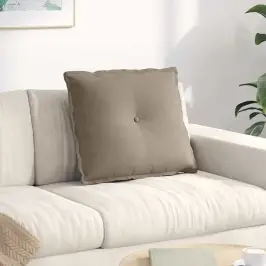 Atpakaļ Spilvens Pelēkbrūna 60 X 50 Cm Mikrofibra Vidaxl