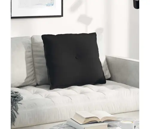 Seljatugi Padi Must 60 X 50 Cm Mikrofiber Kangas