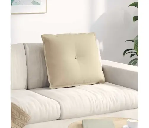 Atpakaļ Spilvens Krēmkrāsa 60 X 50 Cm Mikrofibra Vidaxl