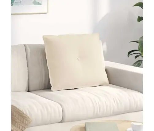 Atpakaļ Spilvens Bēša 60 X 50 Cm Mikrofibra Vidaxl