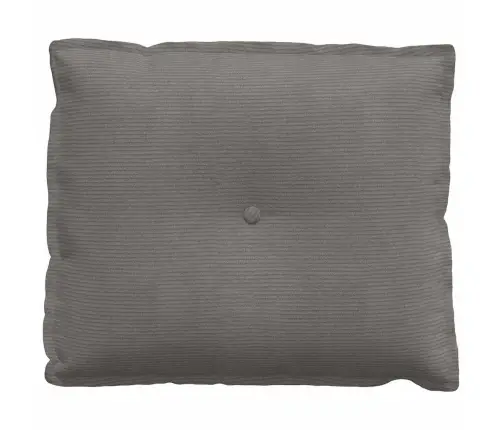 Atpakaļ Spilvens Gaiši Pelēks 60 X 50 Cm Korduroja Audums Vidaxl