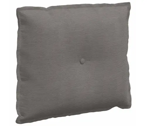 Atpakaļ Spilvens Gaiši Pelēks 60 X 50 Cm Korduroja Audums Vidaxl